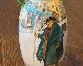 Royal Doulton Dickens Ware Vase. Measures 7" H. Photo 1 of 3.