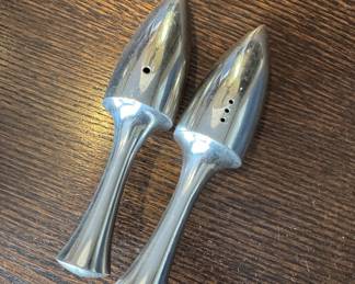 Nambe "Cha Cha" Salt & Pepper Shakers.