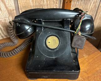 Vintage Hand-Crank Telephone.