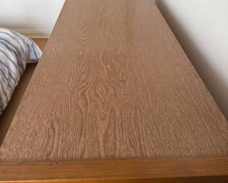Basic Witz Mid-Century Modern Walnut Chest of Drawers with Brass Pulls. Measures 54" W x 18" D x 43" H. Photo 3 of 3.