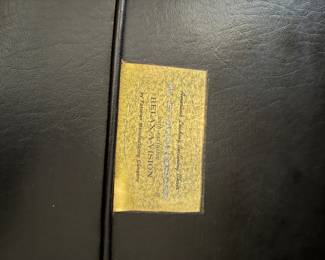 Mid-Century Relax-A-Vision Reclining Chair with Leather Upholstery And Cane Side Panels by Futorian Manufacturing Company. Photo 1 of 3.