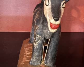 "La Fidelidad" (Fidelity) Folk Art Clay Dog Sculpture. Measures 17" H x 13" W. Photo 2 of 3.
