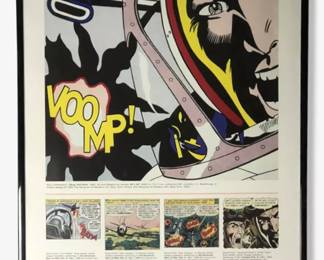 “High & Low. Modern Art and Popular Culture (MoMA)”, 1990. Original Exhibition Poster Featuring Image of 'Okay, Hot-Shot' by Roy Lichtenstein and Others. Photo 1 of 2.