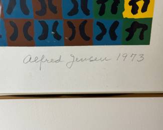 "Untitled," Lithograph on Woven Paper. Signed and Numbered by Artist Alfred Julio Jensen (American 1903 - 1981). Photo 2 of 3.