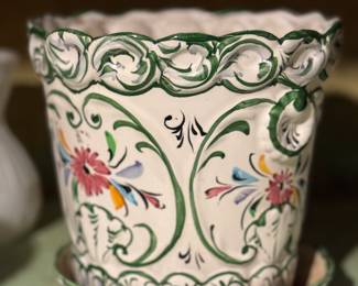 Cachepot with Under Plate. Photo 1 of 2.