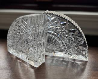 Cut Crystal Bookends. Photo 1 of 2.