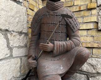 Ma Shi'ao Replica Qin Dynasty Terracotta Warrior - The Archer. Measures 4.75' H x 2.51' W x 2.75' D. Photo 1 of 3.