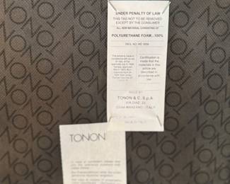 Pair of Tonon Leather & Chrome Bar Stools. Each Measures 17" x 17" with 31" Seat Height. Photo 4 of 4.