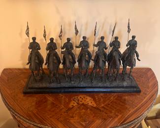 Inlaid game table, Bronze Horseman