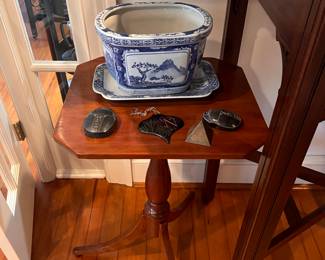 Lovely bloom white porcelain throughout the house