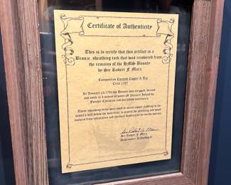 A bronze tack circa 1787