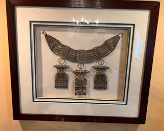 Sterling silver framed necklace