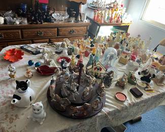 Carousels, cat figurines, vintage candy dishes & more!