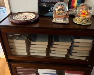 lots of books and antique book cases.