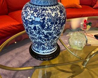 Blue and white vase