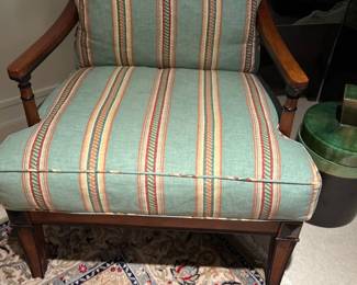 Cushioned arm chair, sold