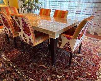 Marble top dining table, sold