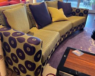 Eclectic West African print couch