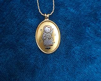 VTG Reed & Barton Damascene NE Limited Edition Berta Hummel Angel Girl Pendant&nbsp;