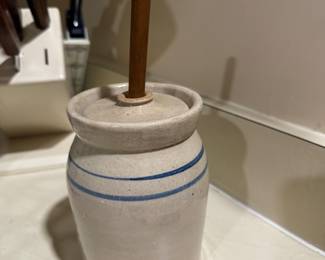Vintage Pottery Mini Butter Churn Erwin, Tennessee