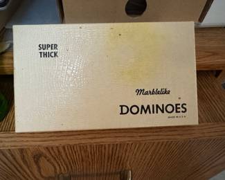 Vintage Super Thick “Marblelike” Dominoes
