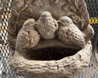 Cement Outdoor Wall Bird Planter