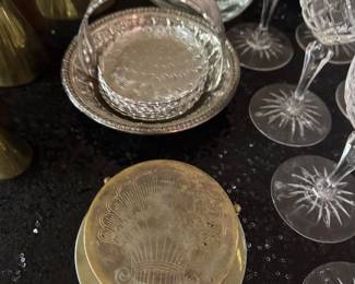 Silver Plate Coaster Sets