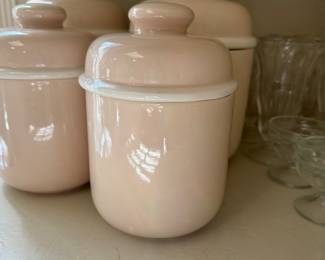 Treasure Craft Peach Canisters, Set of 4