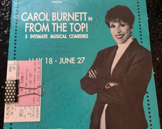 Program from a Carol Burnett Performance, Autographed 
