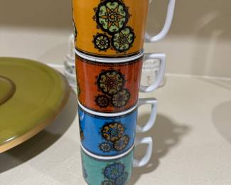 Vintage 1960s Stackable Mugs