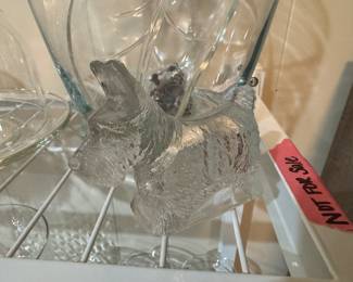 Vtg  Glass Scottish Terrier Scottie Dog Pressed Glass
