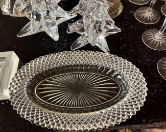 Anchor Hocking Oval Dish Miss America Clear Depression Glass 10" Vintage 1930s