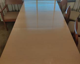 MCM Dining table shown with (2) leaves