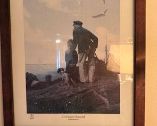 Norman Rockwell “outward bound” framed print