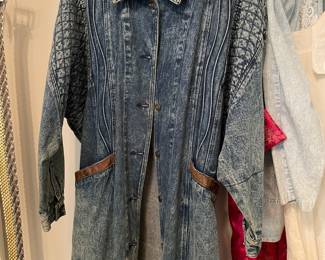 80s Quilted denim Coat