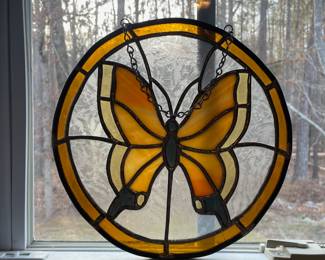 Butterfly stained glass