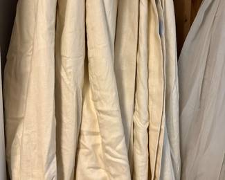 Linen lined drapery panels