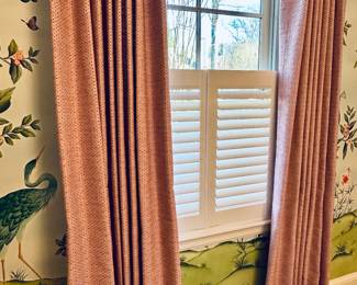 Custom lined drapery panels. 4 available 