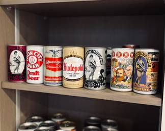 Vintage beer can collection