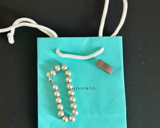 Tiffany & Co. sterling silver bracelet and mesh ring