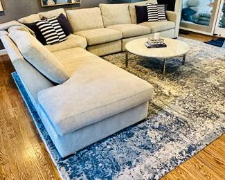 Crate and Barrel Sectional. Rug NOT FOR SALE.