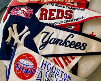 Selection of baseball pennants