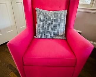 Room and Board Pink rocking chair 
39” H,  32” W,  36” D