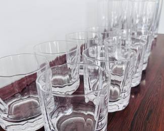 Dansk Crystal “Oval Facette” old fashion glasses 