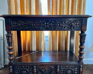 Carved Barley Twist two tiered Server