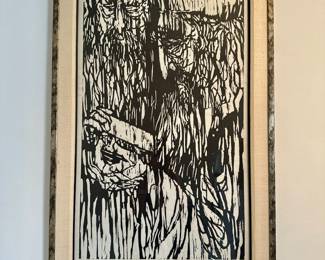 Woodcut.  Pat Golden.  Signed and numbered