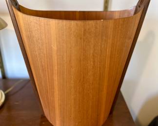 Vintage MCM PS Heggen Teak and Rosewood Waste Basket
