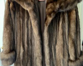 Lagerfeld Sable Full Length Shawl Collar Coat.  UNBELIEVABLE.