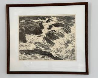 Leo John Meissner (American, 1895-1977) "Kelp Wash".  Signed, numbered