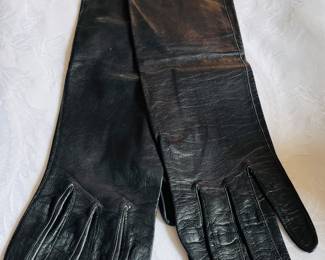 Vintage Christian Dior leather opera gloves
